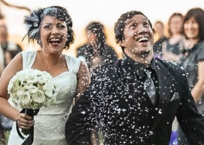 Alysha and Nick on their wedding day