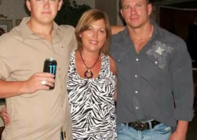 Cole with his parents, Kathy and Chris