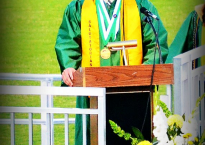 Cole Thomas was salutatorian of his high school.