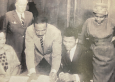 Alberta and Muhammad Ali at his contract signing