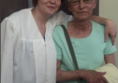 Brittany and her grandma, Vickie, at Brittany’s graduation.