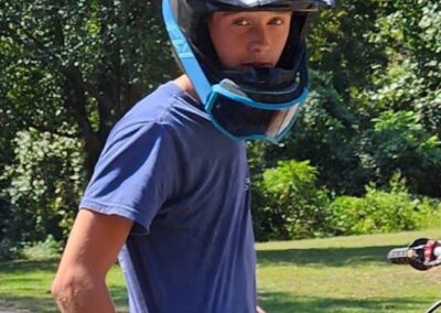Tripp on a dirt bike