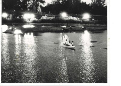 The night-time search efforts at the fishing spot
