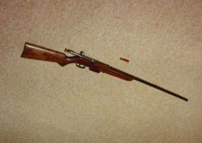 A shotgun found in the O’Brien-Krueger home
