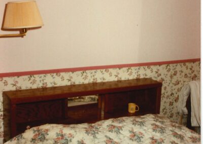 The new waterbed in Tracey and Kerry’s bedroom