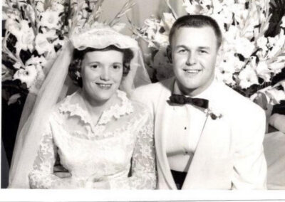 Peggy and Bill on their wedding day
