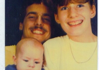Mike Warner, baby Courteney, and Cathy Swartz Courtesy: Courteney Swartz