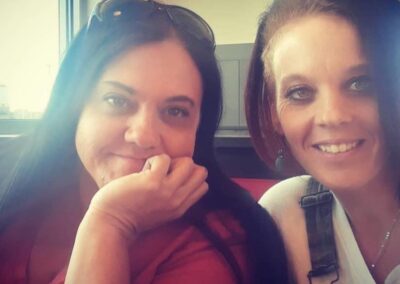 Kacee (right) with her sister, Kylee