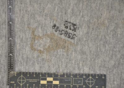 Impression of the likely murder weapon left on a pair of sweatpants Source: Three Rivers Police Department