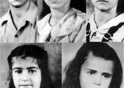 The Sodder children. From top left to bottom right: Maurice, Martha, Louis, Jennie Irene, and Betty.