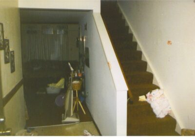 The stairs inside Cathy’s townhome Source: Three Rivers Police Department