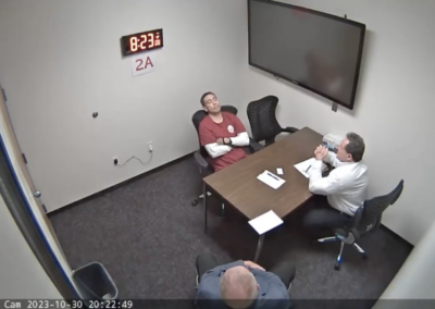 A screengrab from Angelo Mantych’s police interrogation.