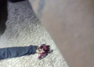 The gun found in Lakesha’s right hand, seen on police body camera footage