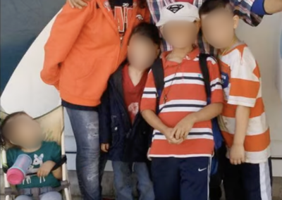 The last photo taken of Marina with her children before they boarded the train to Denver.