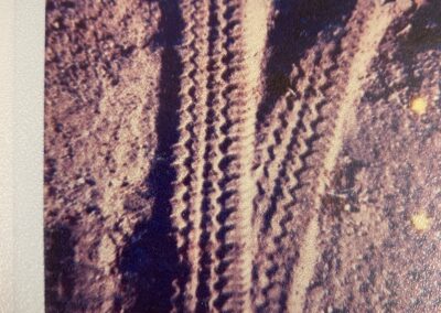 The tire tracks found at the crime scene