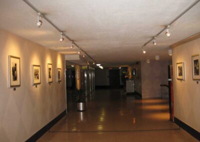 A hallway inside the Woodner, the apartment building where Nori Amaya lived.